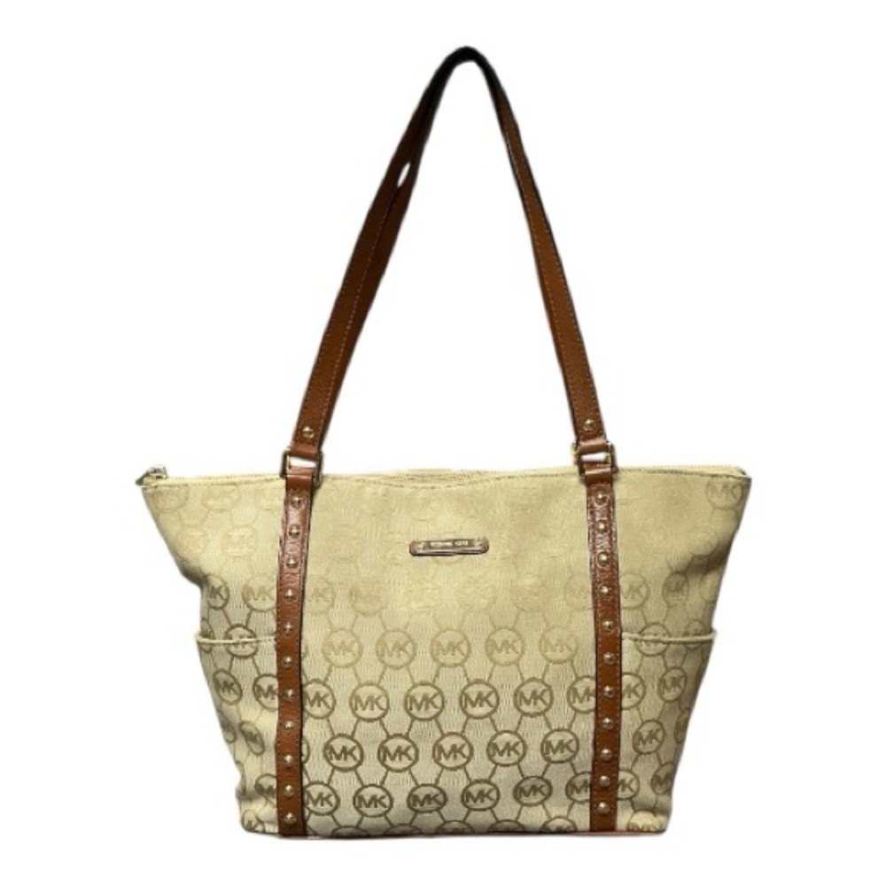 Michael Kors - EC - Vintage Tan and Brown Signature Tote